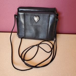 Black leather Brighton crossbody